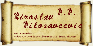 Miroslav Milosavčević vizit kartica
